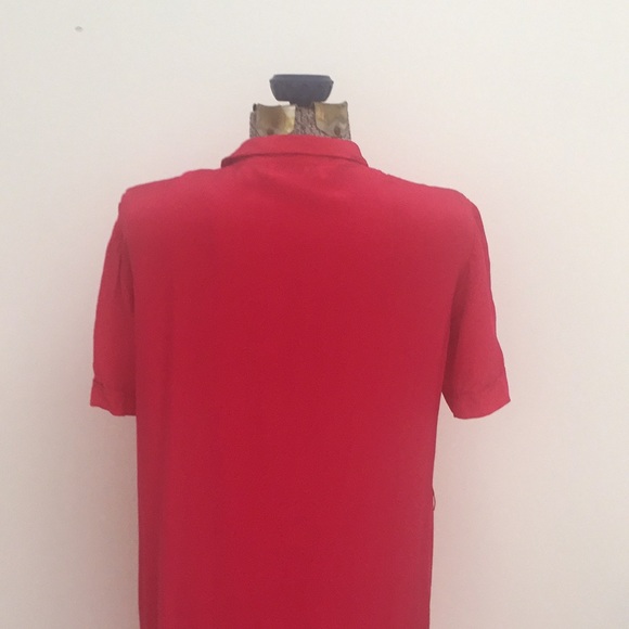 Bright pink 100% silk shirt dress - Picture 7 of 9